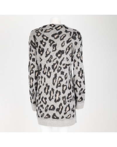 The Kooples Sweter w panterke szary
