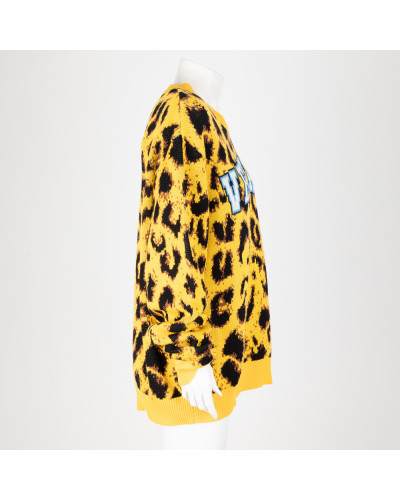 Versace Sweter zółty z logo