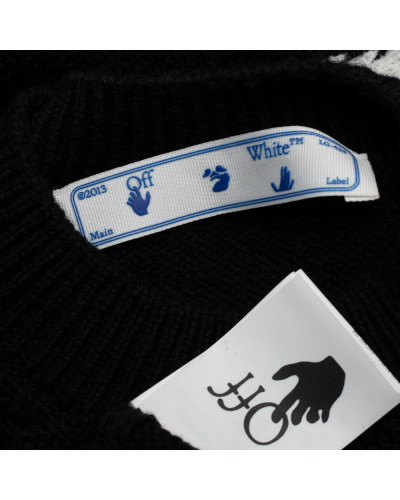 Off-White Sweter czarny z logo