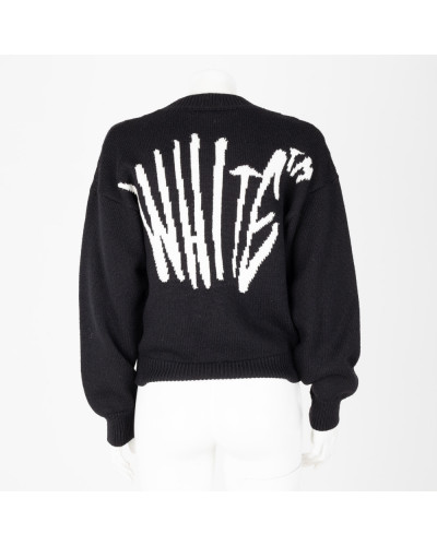 Off-White Sweter czarny z logo