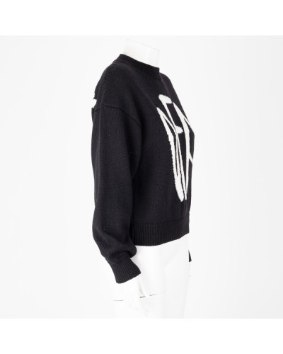 Off-White Sweter czarny z logo