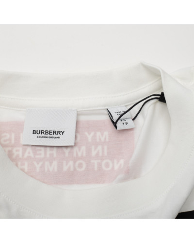 Burberry T-shirt biały z nadrukime XS