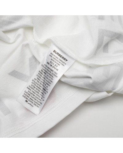 Burberry T-shirt biały z nadrukime XS