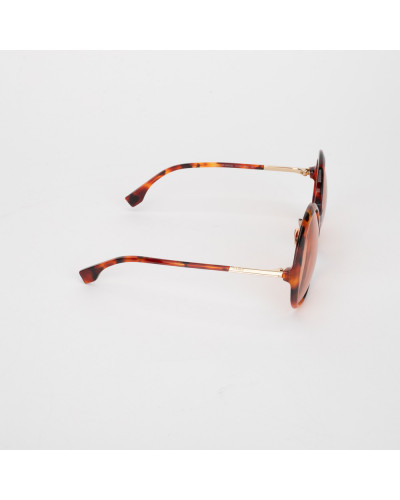 Fendi Okulary okragle brazowe