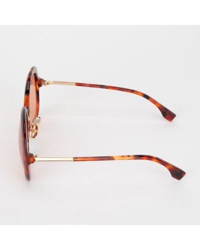Fendi Okulary okragle brazowe