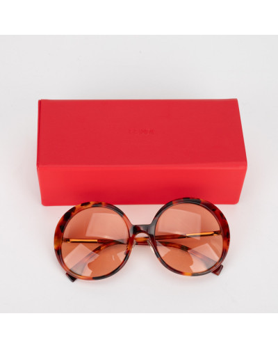 Fendi Okulary okragle brazowe