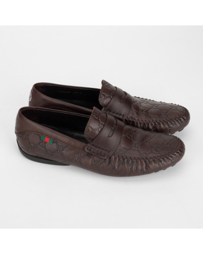 Gucci Buty brązowe loafersy