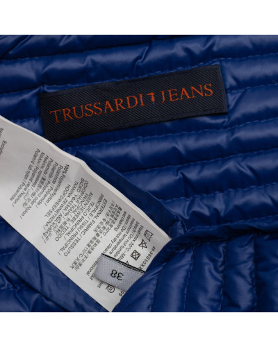 Trussardi Kurtka niebieska pikowana kurtka