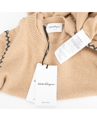 Salvatore Ferragamo Sweter beżowy