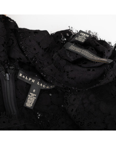 Ralph Lauren Sukienka czarna ażurowa