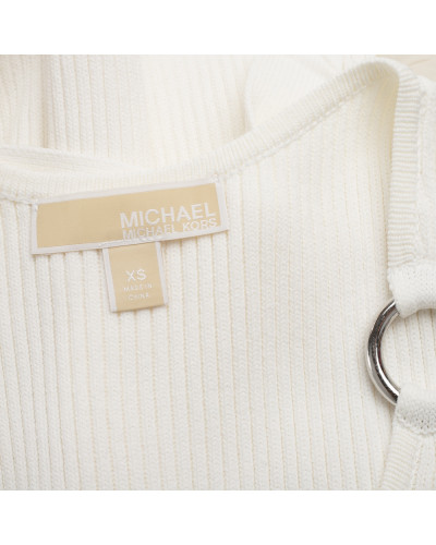 Michael Kors Ubranie biała sukienka dzianinowa