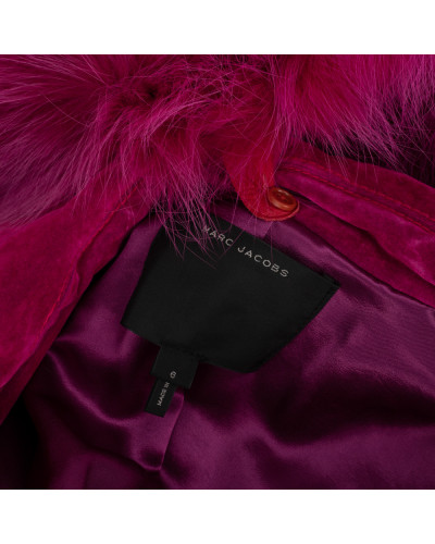 Marc Jacobs Ubranie płaszcz różowy z futerkiem