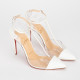 Christian Louboutin Buty transparentne szpilkiz białymi wstawkami NOSY