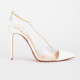Christian Louboutin Buty transparentne szpilkiz białymi wstawkami NOSY