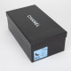 Chanel  Buty czarne zamszowe z logo na obcasie