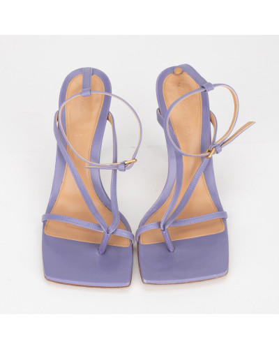 Bottega Veneta Buty fioletowe szpilki z wiązaniem