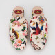 Gucci Buty loafersy kremowe w motywy roślinne