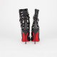 Christian Louboutin Buty czarne botki ze srebrnymi elementami NAIL BOOTY