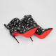 Christian Louboutin Buty czarne botki ze srebrnymi elementami NAIL BOOTY