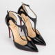 Christian Louboutin Buty czarne lakierowane szpilki  J STRING