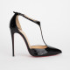 Christian Louboutin Buty czarne lakierowane szpilki  J STRING