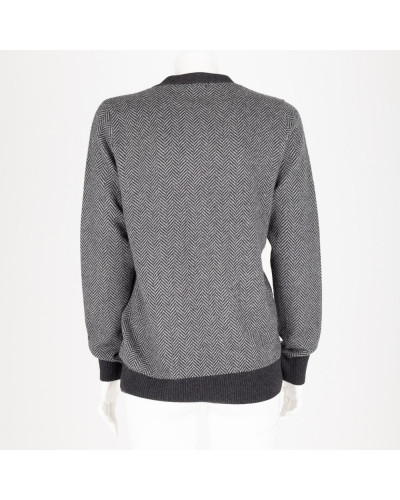J. Crew Sweter w jodełkę szary