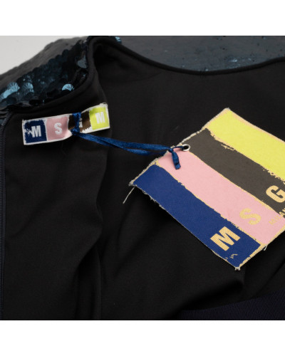 MSGM Sukienka granatowa cekinowa