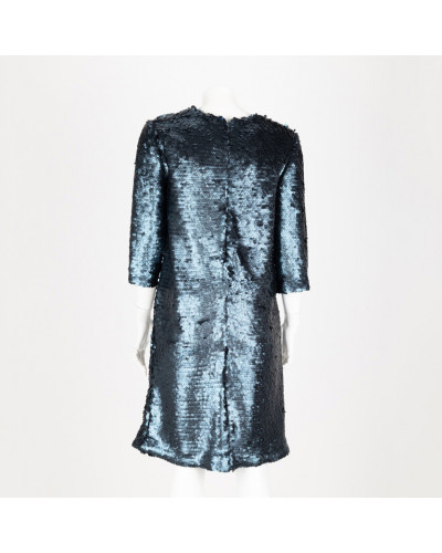 MSGM Sukienka granatowa cekinowa