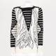 Alexander McQueen Sweter czarno-biały we wzór