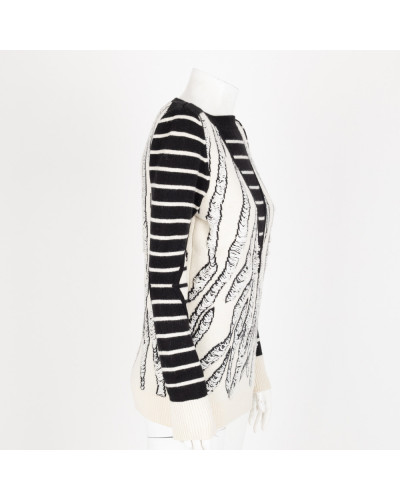 Alexander McQueen Sweter czarno-biały we wzór