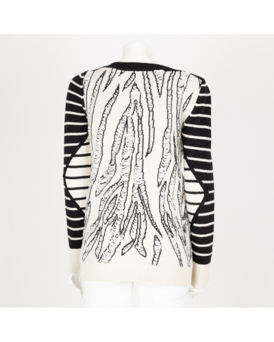 Alexander McQueen Sweter czarno-biały we wzór