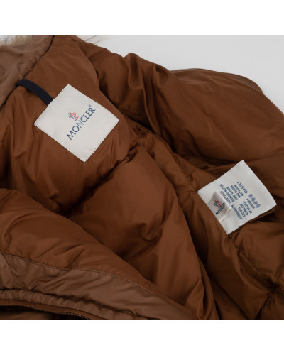 Moncler Kurtka brązowa Nantesfur