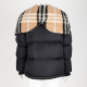 Burberry Kurtka czarna z kapturem w krate