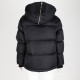 Burberry Kurtka czarna z kapturem w krate