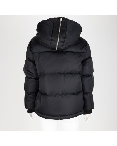 Burberry Kurtka czarna z kapturem w krate