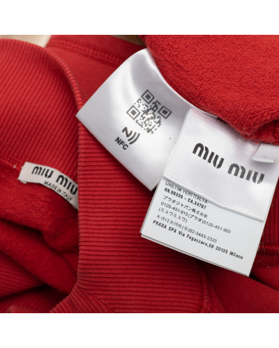 Miu Miu top czerwony ze spodenkami