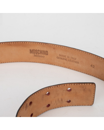 Moschino Pasek czerwony z napisem