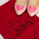 Christian Louboutin Buty baleriny rożowe z sercem
