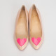 Christian Louboutin Buty baleriny rożowe z sercem