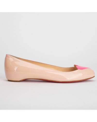 Christian Louboutin Buty baleriny rożowe z sercem