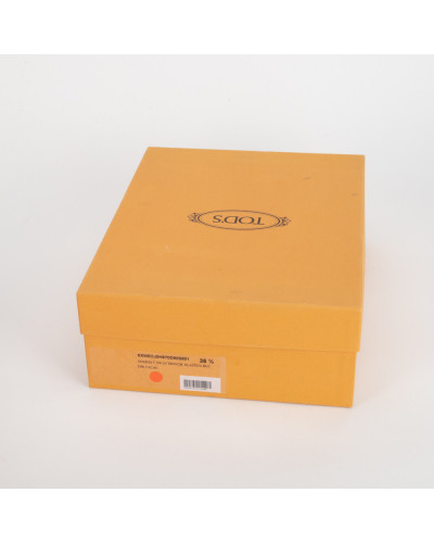 Tod's Buty brązowe botki na obcasie