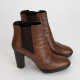 Tod's Buty brązowe botki na obcasie