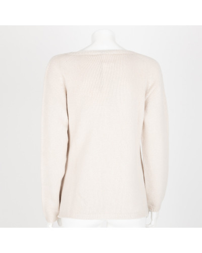 Max Mara Ubranie sweter ecru kaszmirowy