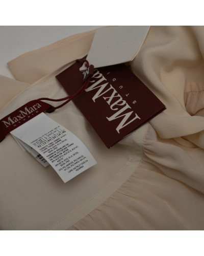 Max Mara Ubranie bluzka beżowa jedwabna