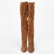 Saint Laurent  Kozaki brazowe zamszowe