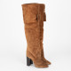 Saint Laurent  Kozaki brazowe zamszowe