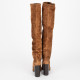 Saint Laurent  Kozaki brazowe zamszowe
