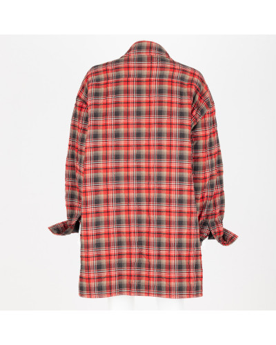 Acne Studios Kurtka czerwona męska w kartę