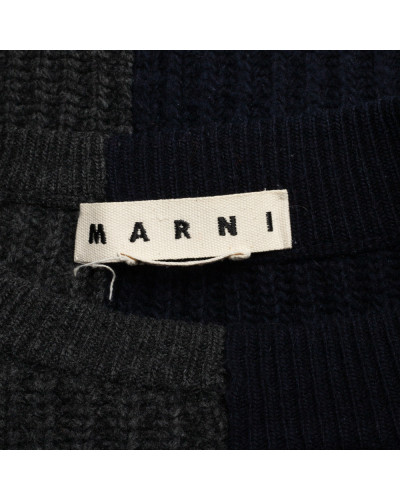 Marni Sweter szaro granatowy