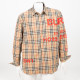 Burberry Koszula męska w kartę XL z logo
